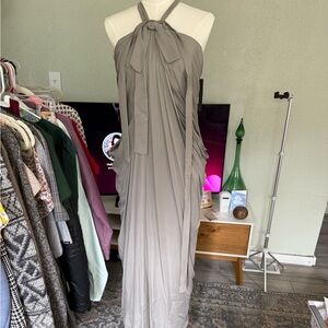 Robert Rodriguez Gray Dress Flowing Silhouette